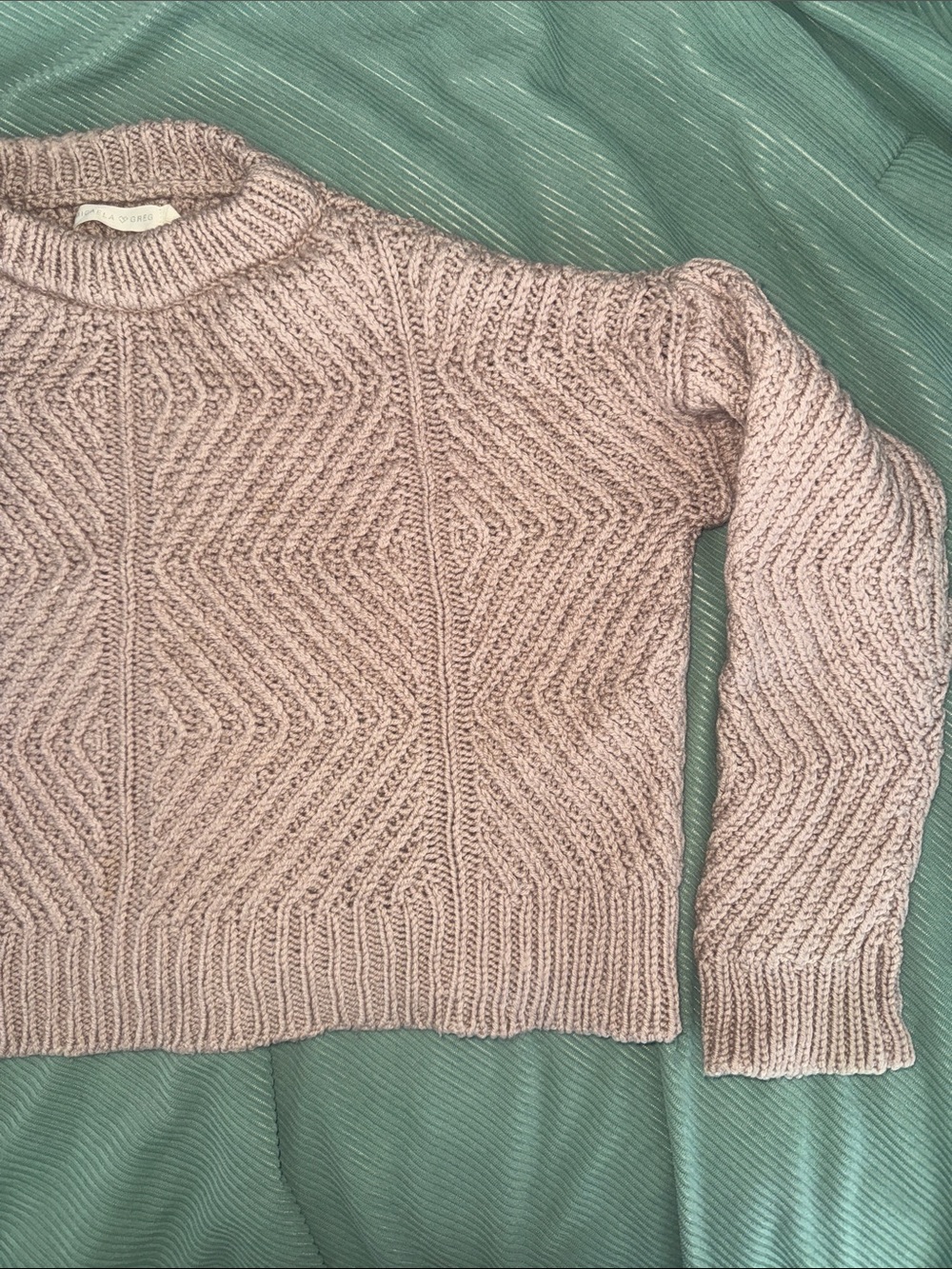 Micaela Greg Bevel Sweater - Wool - Blush - S - Picture 9 of 9